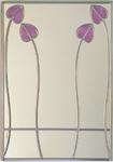 Rectangle Mirror Mackintosh Two Buds in Marbled Lilac